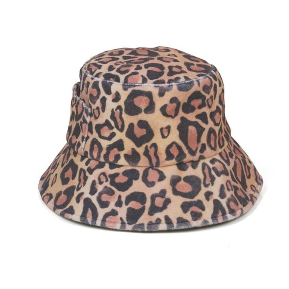 LACK OF COLOR Leopard Terry Bucket Hat S/M